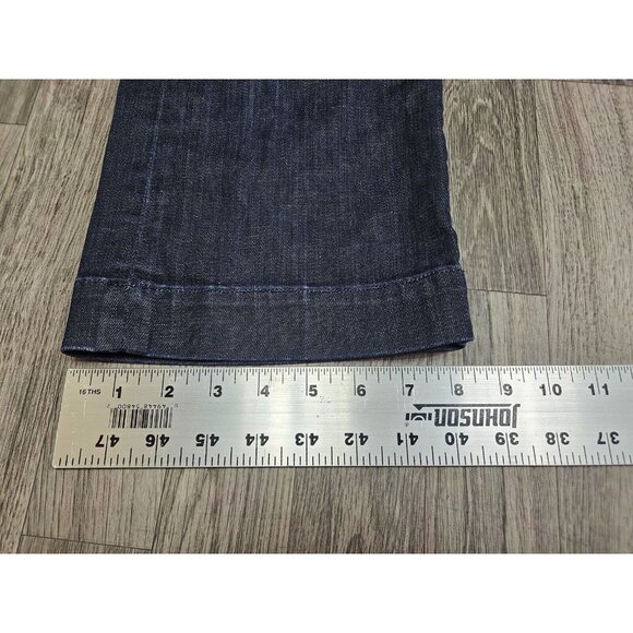 7 For All Mankind Womens Size 28 Distressed Embroidered Pockets Jeans Capris - Picture 14 of 14